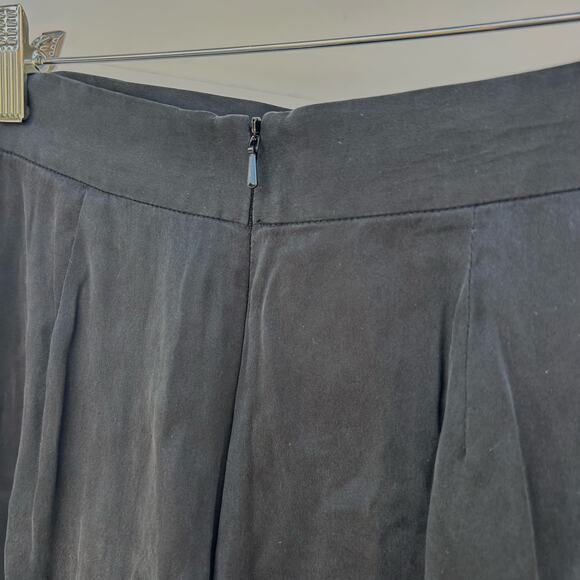 Zimmermann High Waisted Ruffle Float Black Mini Shorts Satin Silk Small 4 - Picture 6 of 7